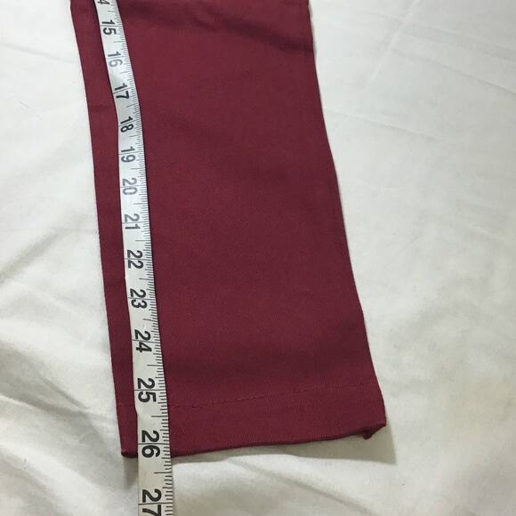 UNIQUE VINTAGE S 4 burgundy high waist pin tuck retro style jeans NWT B81 - Picture 5 of 8